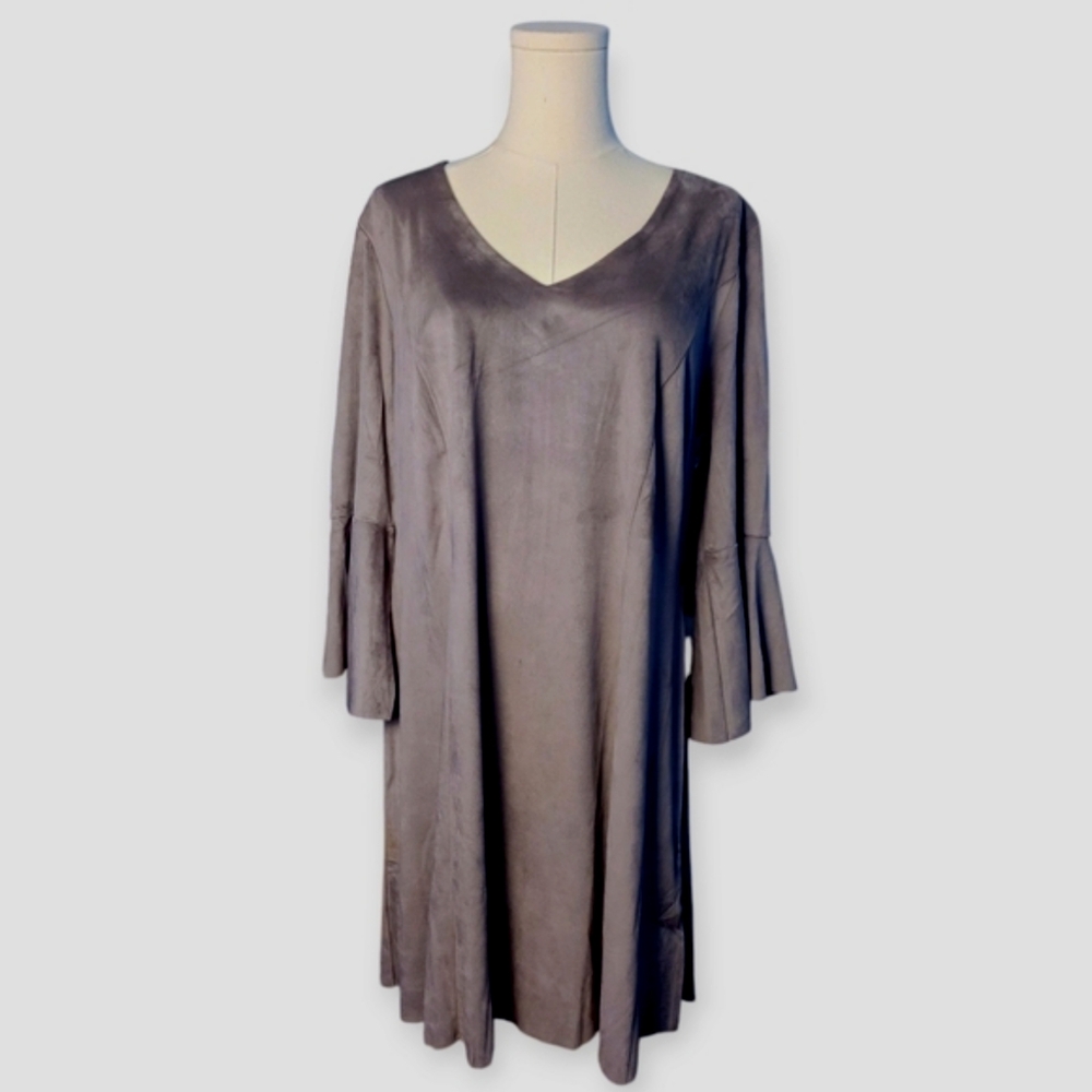 Lasacana Suede Flare Dress Women's Size 12 - Picture 4 of 8